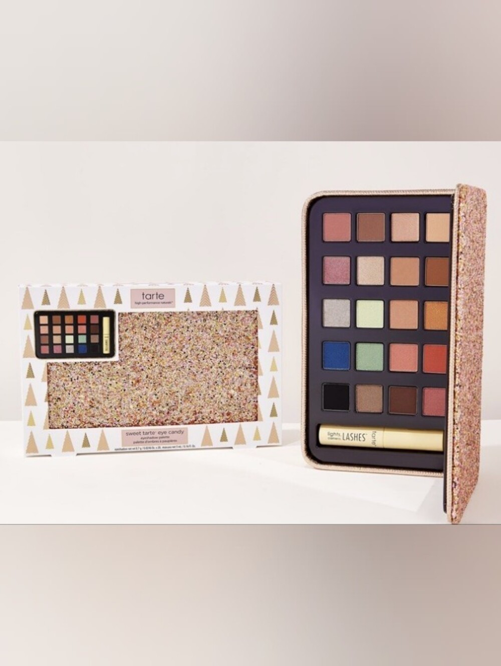 Tarte Bundle NIB Sweet Tarte Eye Candy Shadow Palette+Mascara+Brushes+Bag